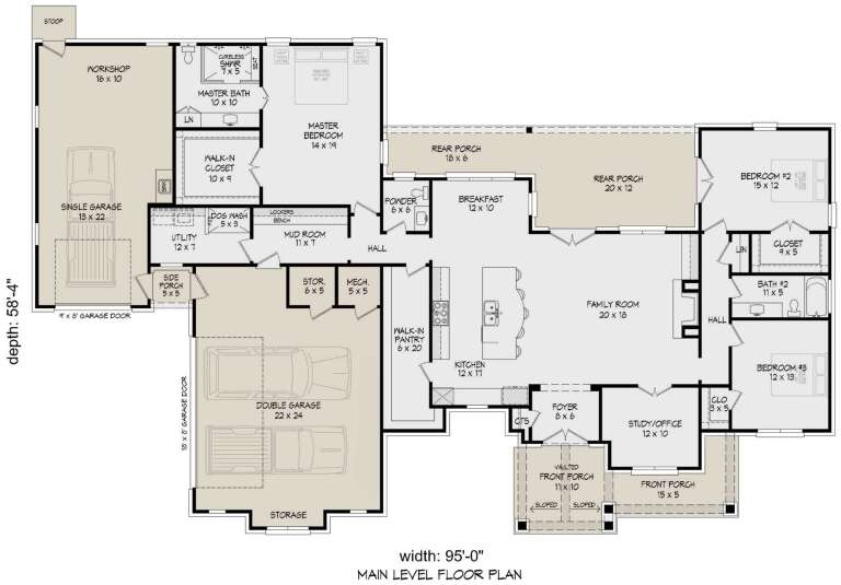 House Plan House Plan #32647 Drawing 1