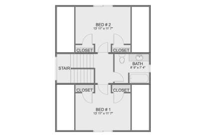 Second Floor for House Plan #2802-00364