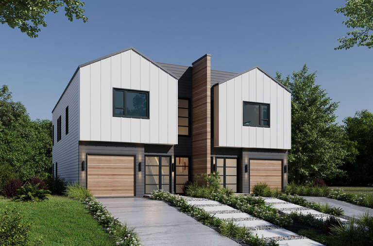 House Plan House Plan #32651 Angled Front Elevation 