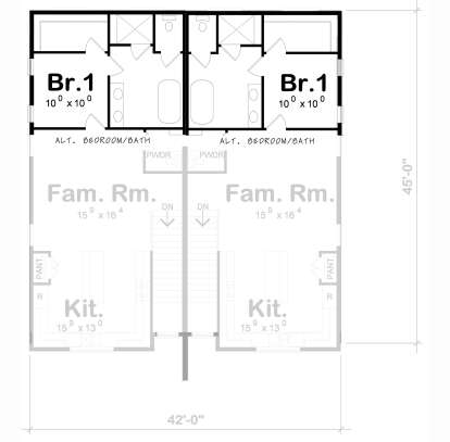 Alternate Main Floor Layout for House Plan #402-01839