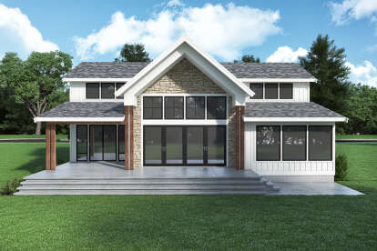 Modern Farmhouse House Plan #2464-00158 Elevation Photo