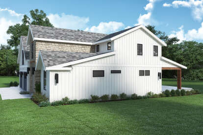 Modern Farmhouse House Plan #2464-00158 Elevation Photo