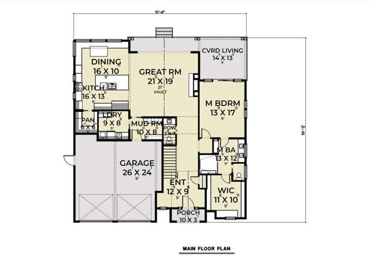 House Plan House Plan #32652 Drawing 1