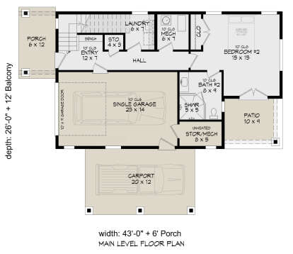 First Floor for House Plan #940-01261