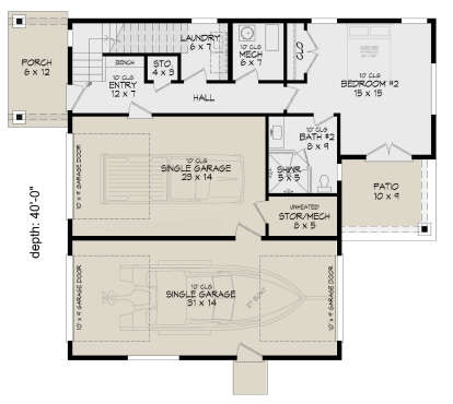 First Floor for House Plan #940-01262