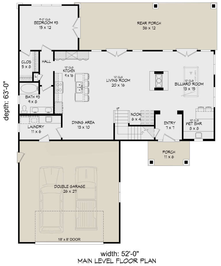 House Plan House Plan #32658 Drawing 1