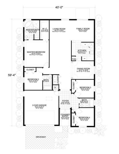 Floorplan 1 for House Plan #168-00021