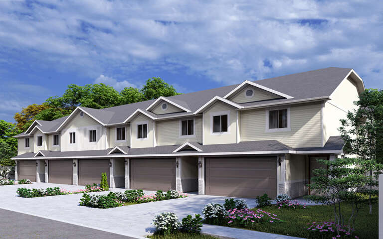 Traditional Fiveplex Plan - 1,692 Square Feet, 3 Bedrooms, 2.5 ...