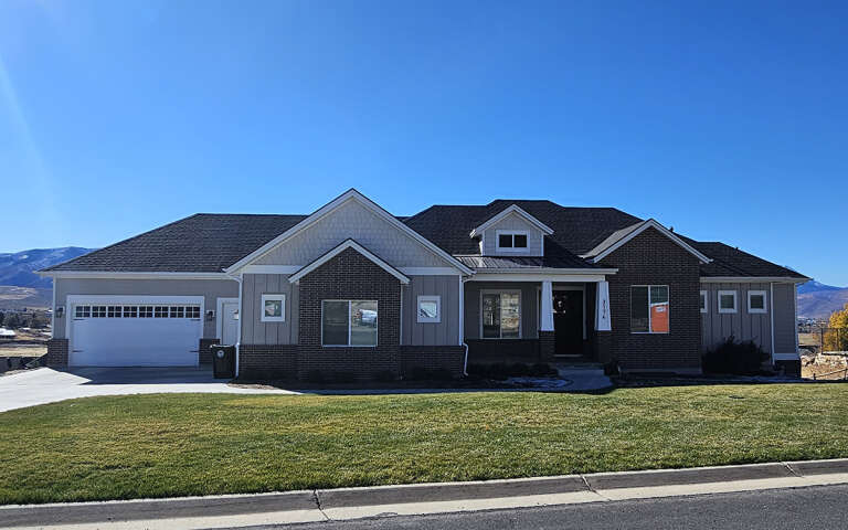 House Plan House Plan #32665 Angled Front Elevation 