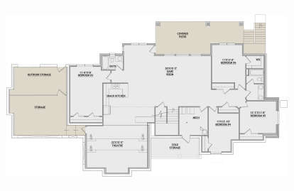 Basement for House Plan #8768-00158