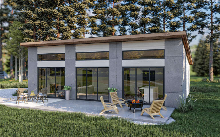 House Plan House Plan #32666 Angled Front Elevation 