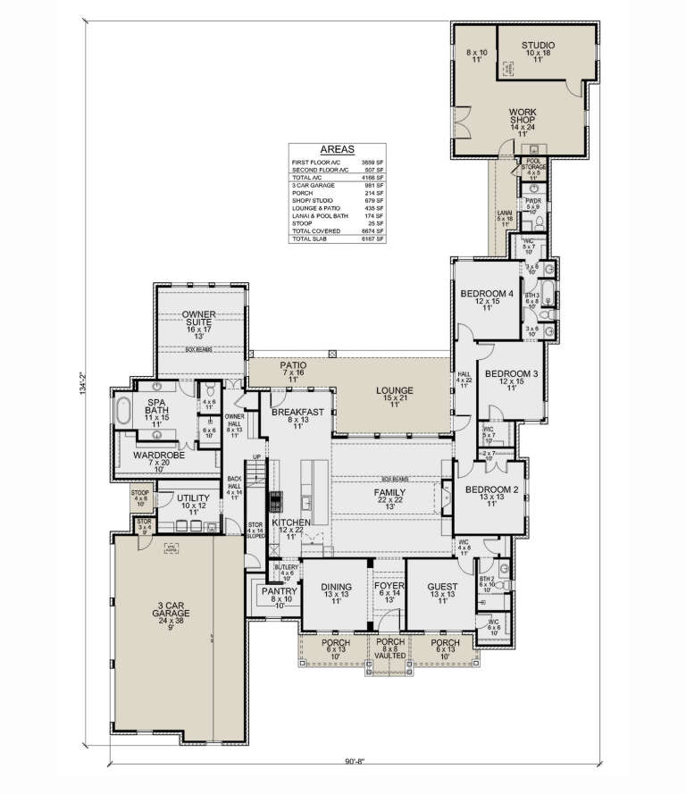 House Plan House Plan #32667 Drawing 1