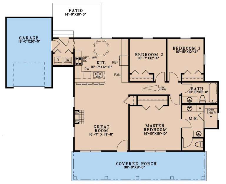 House Plan House Plan #32668 Drawing 1