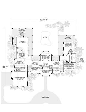 Floorplan 1 for House Plan #168-00022