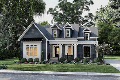 Modern Farmhouse House Plan #6261-00069 Elevation Photo