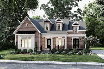 Modern Farmhouse House Plan #6261-00069 Elevation Photo