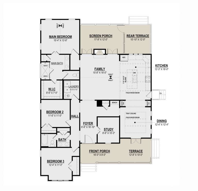 House Plan House Plan #32673 Drawing 1