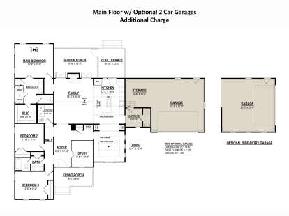 Optional Garage Options for House Plan #6261-00070