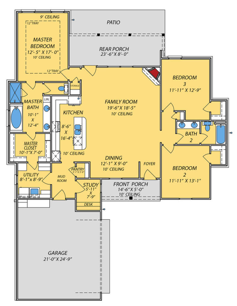 House Plan House Plan #32676 Drawing 1
