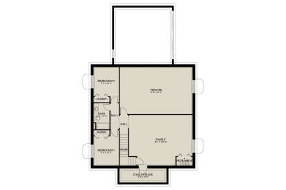 Basement for House Plan #2802-00367