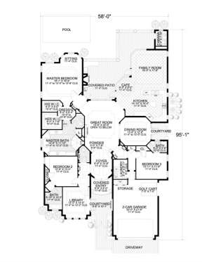 Floorplan 1 for House Plan #168-00023