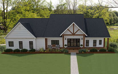 Modern Farmhouse House Plan #6849-00169 Elevation Photo