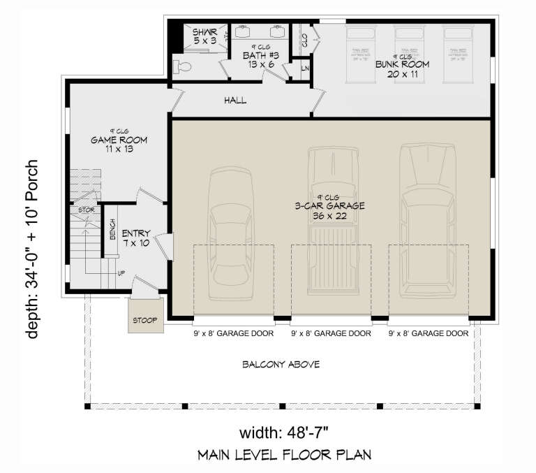 House Plan House Plan #32681 Drawing 1