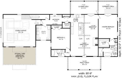 Main Floor w/ 3-Car Garage Option for House Plan #940-01268