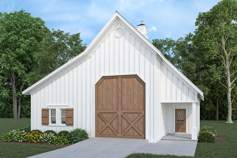 House Plan House Plan #32689 Angled Front Elevation 
