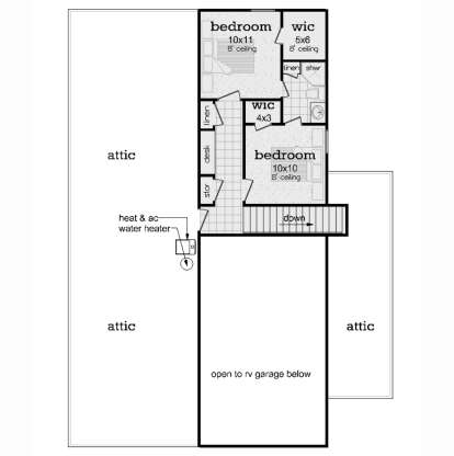 Second Floor for House Plan #048-00306