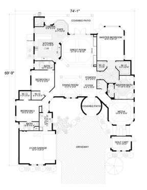 Floorplan 1 for House Plan #168-00024