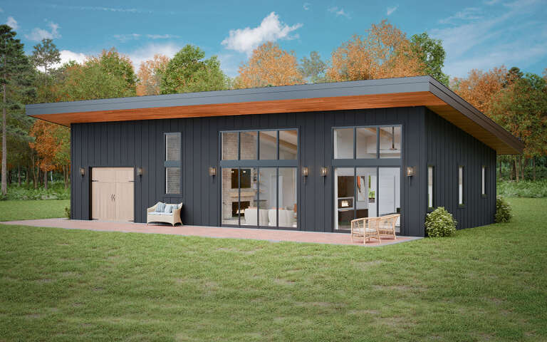 House Plan House Plan #32690 Angled Rear Elevation