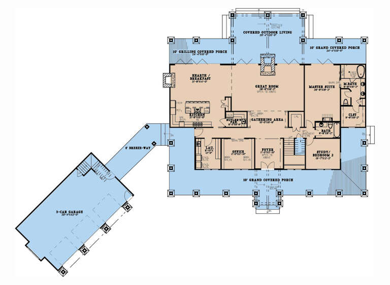 House Plan House Plan #32691 Drawing 1