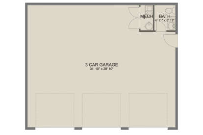 Garage Floor for House Plan #2802-00372