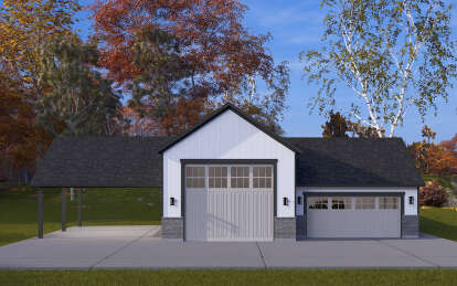 Modern Farmhouse House Plan #2802-00374 Elevation Photo