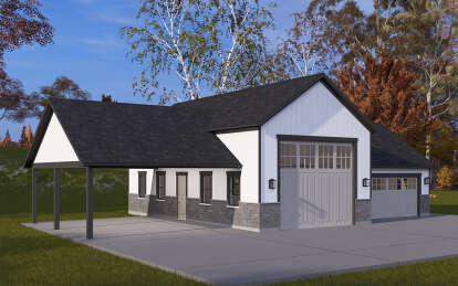 Modern Farmhouse House Plan #2802-00374 Elevation Photo