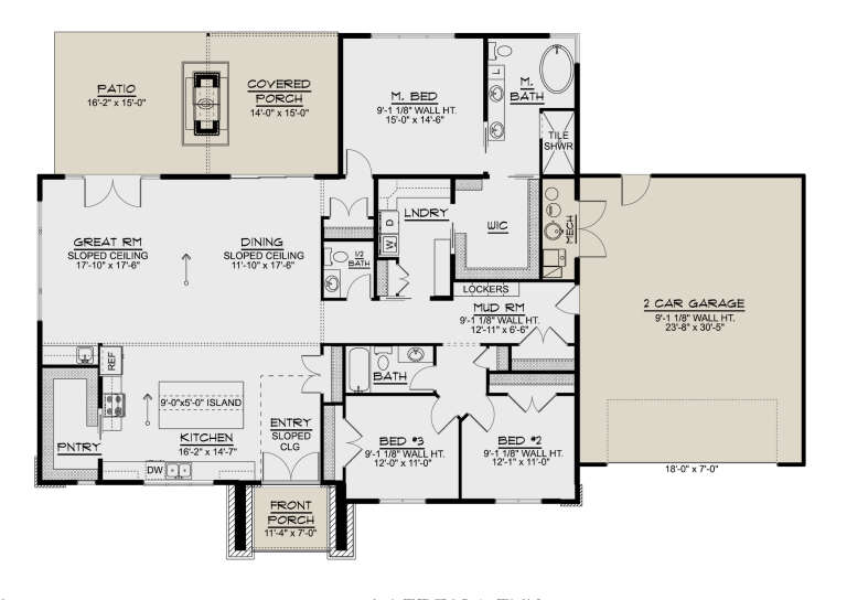 House Plan House Plan #32710 Drawing 1