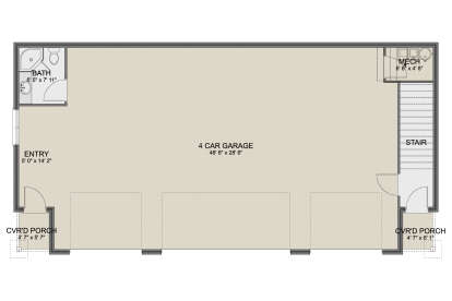 Garage Floor for House Plan #2802-00376