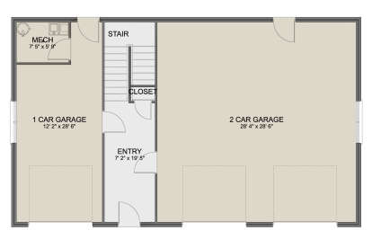Garage Floor for House Plan #2802-00377