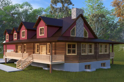 Cabin House Plan #2802-00378 Elevation Photo
