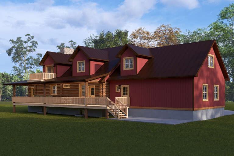 House Plan House Plan #32713 Angled Front Elevation