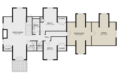 Second Floor for House Plan #2802-00378