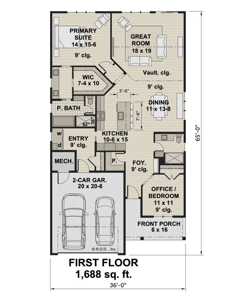 House Plan House Plan #32714 Drawing 1