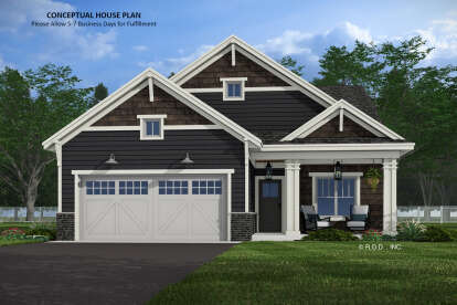 Modern Farmhouse House Plan #098-00493 Elevation Photo