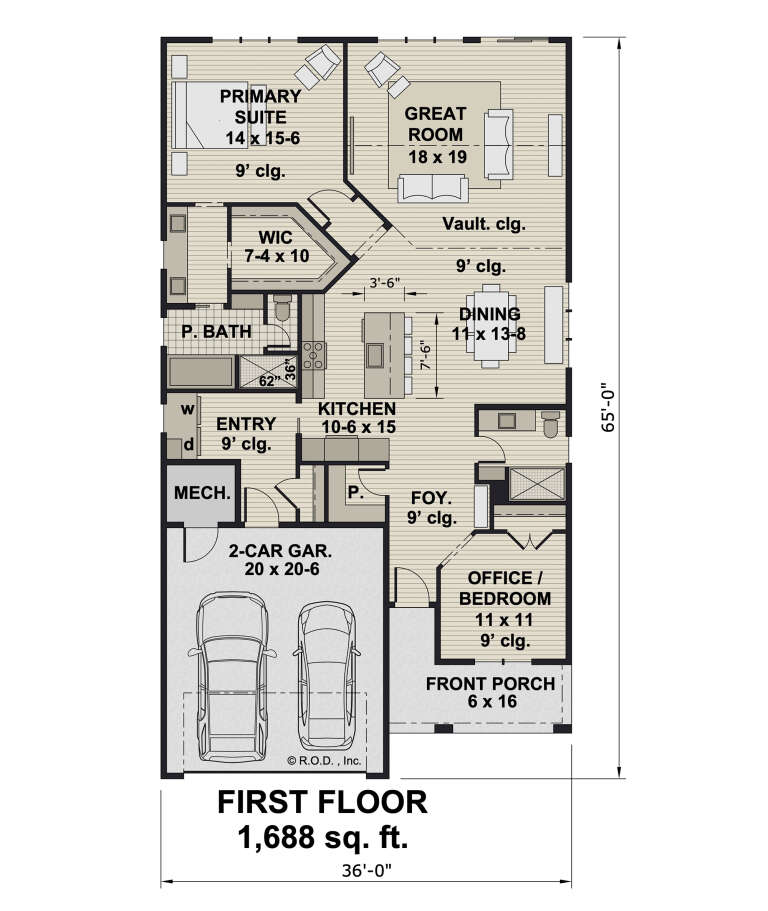 House Plan House Plan #32715 Drawing 1