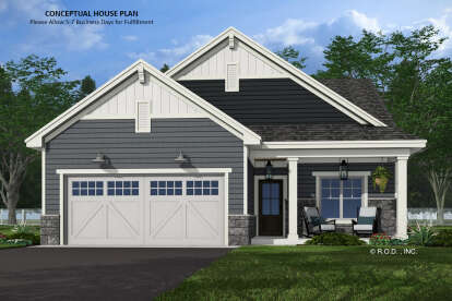 Modern Farmhouse House Plan #098-00494 Elevation Photo