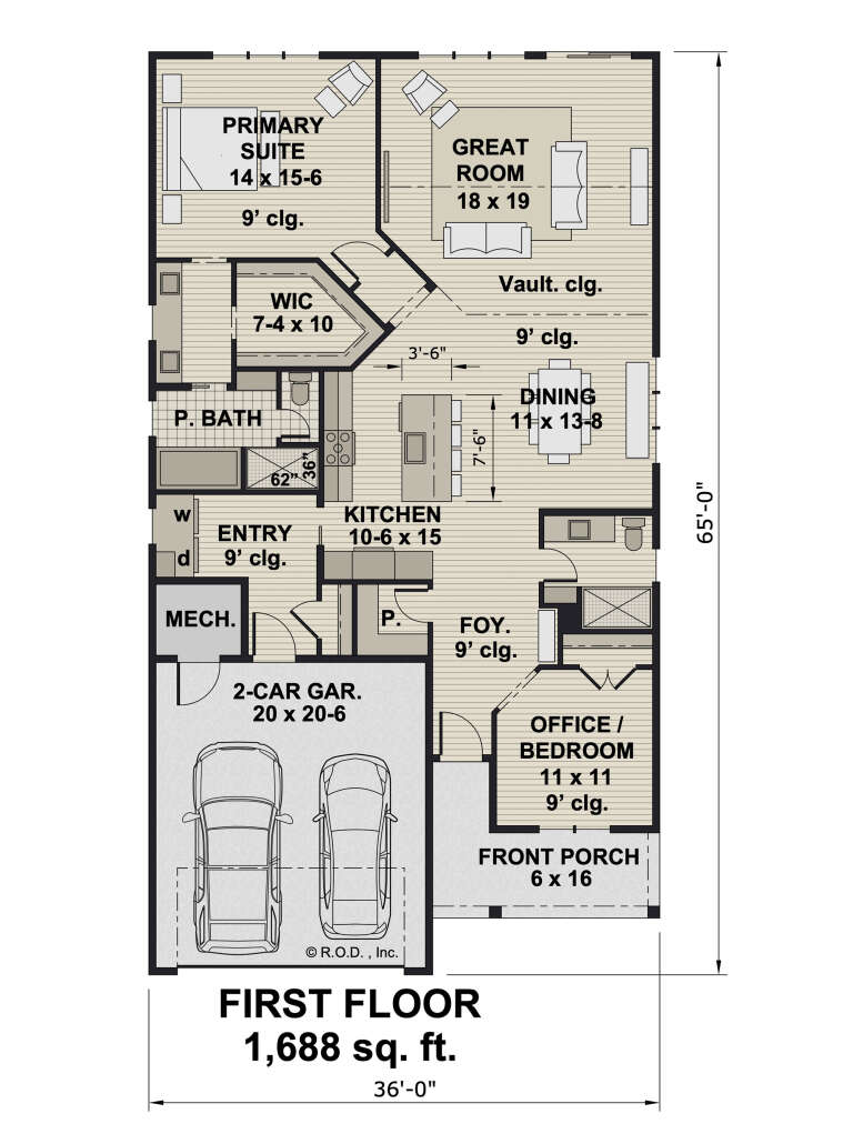 House Plan House Plan #32716 Drawing 1