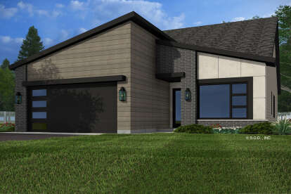 Contemporary House Plan #098-00495 Elevation Photo