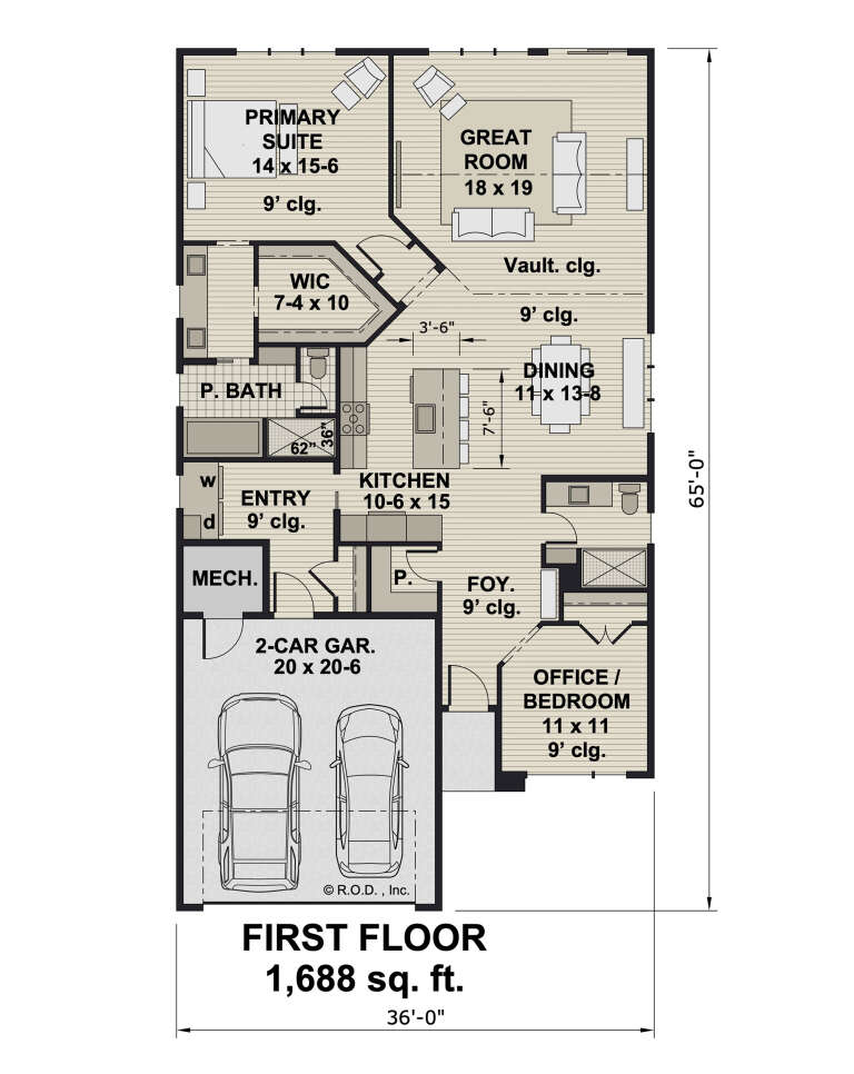House Plan House Plan #32717 Drawing 1