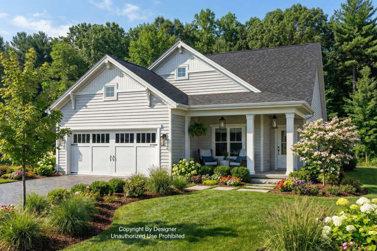 House Plan House Plan #32718 Angled Front Elevation 
